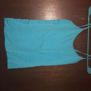 turquoise tank top